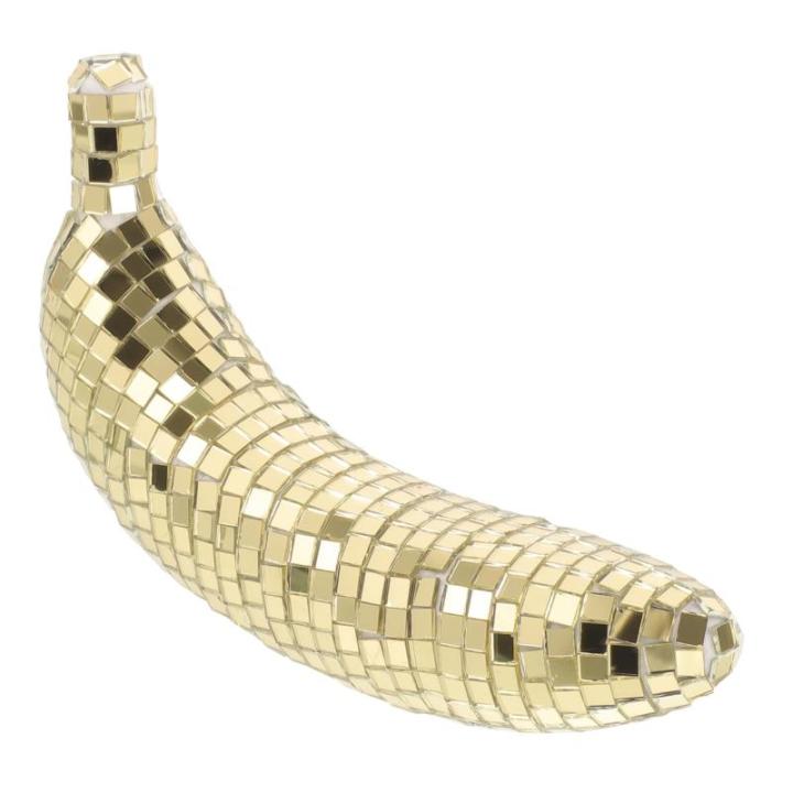 5St Disco-Banane Tischdekoration für Disco Bananenfigur Requisite Netz bürodeko büro Dekoration Hochzeitsdekoration Disco-Frucht-Requisite Bananenfigur für den Tisch Glas