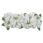 Künstliche Blumenwand Panel 50x20cm Blume Wand Künstliche Blumen Panel Matte for Büro Hochzeit Wand Dekoration 3D Blumen Hintergrund Party Liefert(White)