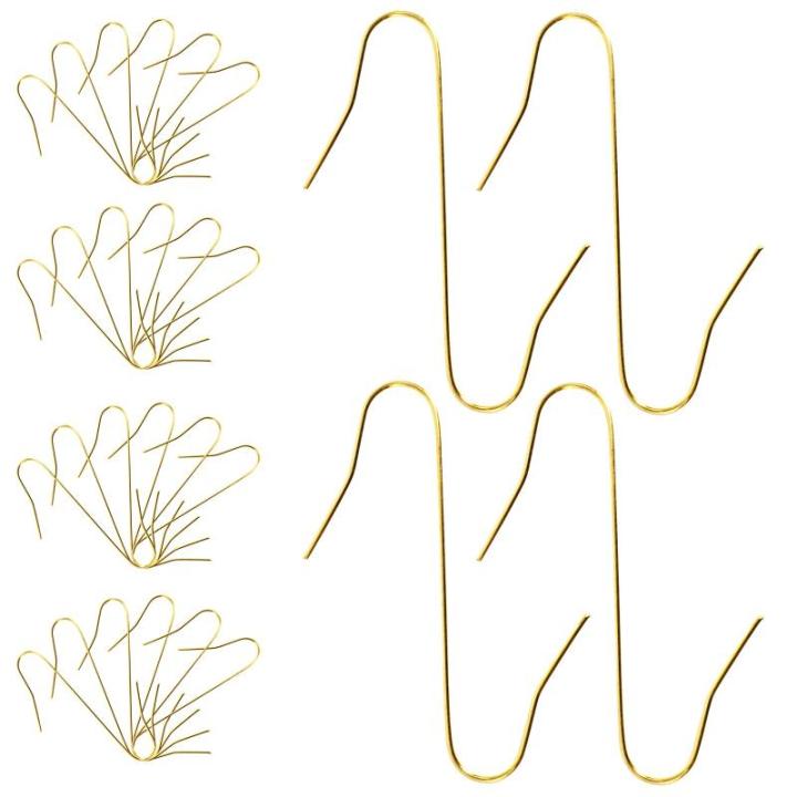 300 bolvormige , S-haken in goud, S-haken, kleine snel voor kerstboomversiering, dubbele haken voor kerstboom, perfect voor kerstbal, decoratieve , herbruikbaar