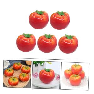 1 Satz Nachahmung Tomate Künstliche Tomaten Dekorative Tomaten Realistisches Gemüsemodell Künstliches Gemüsemodell Gefälschtes Tomatenmodell Künstliche Früchte Schaum Rot 5s