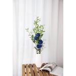 10 stuks zijden kunstrozen bloemen bruidsboeket bloemen (blauw)