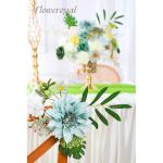 Künstliche Blumen Combo Grüne Blumen Mix Seidenblumen Dahlie Rosen mit Stielen für DIY Hochzeit Brautsträuße Babyparty Blumenarrangement Tischaufsätze Heimdekorationen