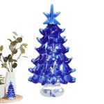 Glazen kerstversiering, tafelkerstboom, miniatuur kerstfiguur, verzamelaarskunst, glazen beeldje, tafelkerstboom, poppenhuis, miniatuur winterfiguren voor kerstdecoratie