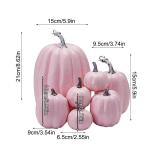 Herfstpompoenen, 7 stuks kunstpompoenen, schuim, herfstpompoen voor oogst, herfst, tafel, thuis, tuin, oogstfeest, Halloween, feestdecoratie