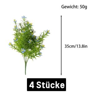 Kunstblumen Deko Künstliche 140 Teilige mit Lange Stiel Blumen Sträuße für Home Party Garten Hochzeit Dekor Blumenarrangements Tisch Mittelstücke 0814