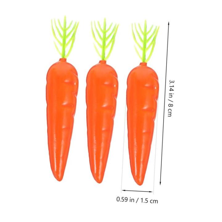 3 Sätze Karotte Künstliches Pflanzendekor DIY Gemüsehandwerk Mini Gefälschtes Gemüse Simulationsgemüse Ostergemüse-Modell Gemüse Spielzeug Möhren Schaumstoff Styropor 25 S