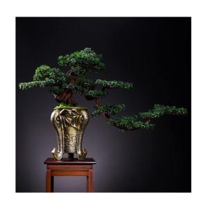 Künstlicher Bonsai-Baum Künstlicher Bonsai-Baum for den Innenbereich, groß, grün, Simulation Willkommenskiefer, Bonsai-Baum, Wohnzimmer, Büro, Desktop-Dekoration, künstliche 