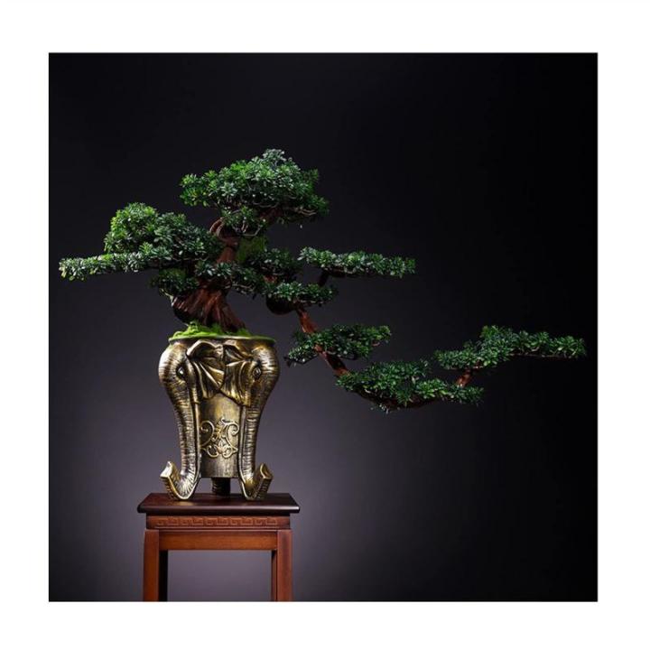 Künstlicher Bonsai-Baum Künstlicher Bonsai-Baum for den Innenbereich, groß, grün, Simulation Willkommenskiefer, Bonsai-Baum, Wohnzimmer, Büro, Desktop-Dekoration, künstliche 