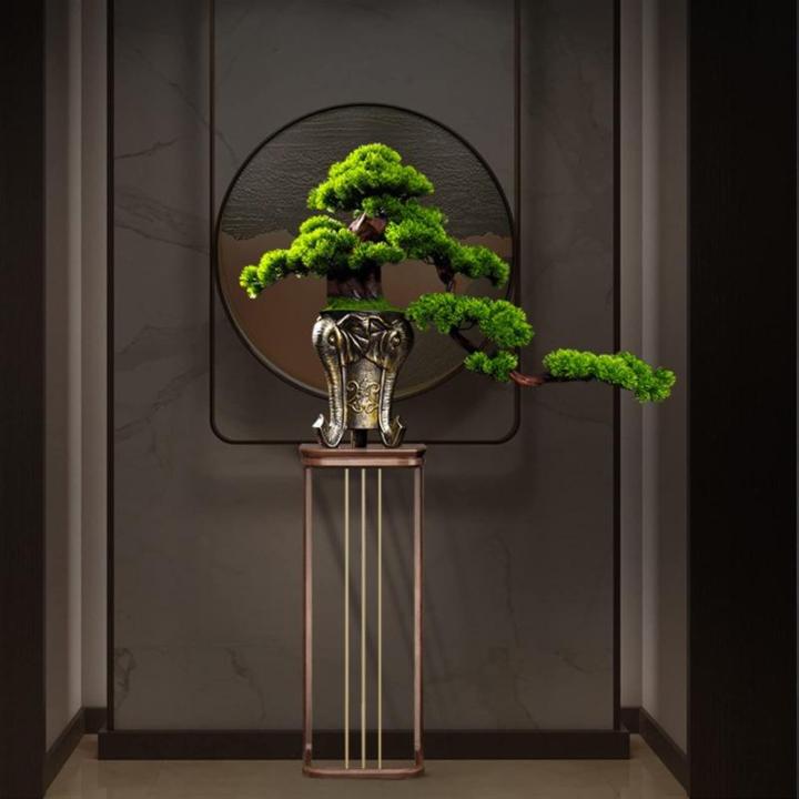 Künstlicher Bonsai-Baum Künstlicher Bonsai-Baum for den Innenbereich, groß, grün, Simulation Willkommenskiefer, Bonsai-Baum, Wohnzimmer, Büro, Desktop-Dekoration, künstliche 