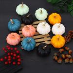 Künstlicher Jute-Kürbis für Thanksgiving-Dekoration, verschönern Sie mühelos die Herbstästhetik Ihres Hauses (Orange + Schwarz + Weiß + Blau + Rosa + Hellgrau + Hellgrün + 
