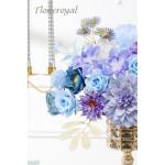 Kunstbloemen combo paarse bloemen mix zijden bloemen dahlia rozen met stelen voor bruiloft, bruidsboeketten, tafeldecoratie, babyshower, bloemstuk, woondecoraties