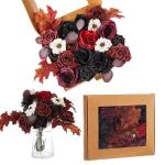 Schwarzes Blumenarrangement, Halloween-Party-Mittelstücke, Blumenarrangement, künstliche Blattsträuße für Fotografie-Requisiten