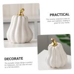 Nordic Keramische Pompoen Oogsten Herfst Pompoen Figuren Kunstmatige Groente Realistische Pompoen Herfst Figuur Pompoen Decoratie Sculptuur Halloween Wit