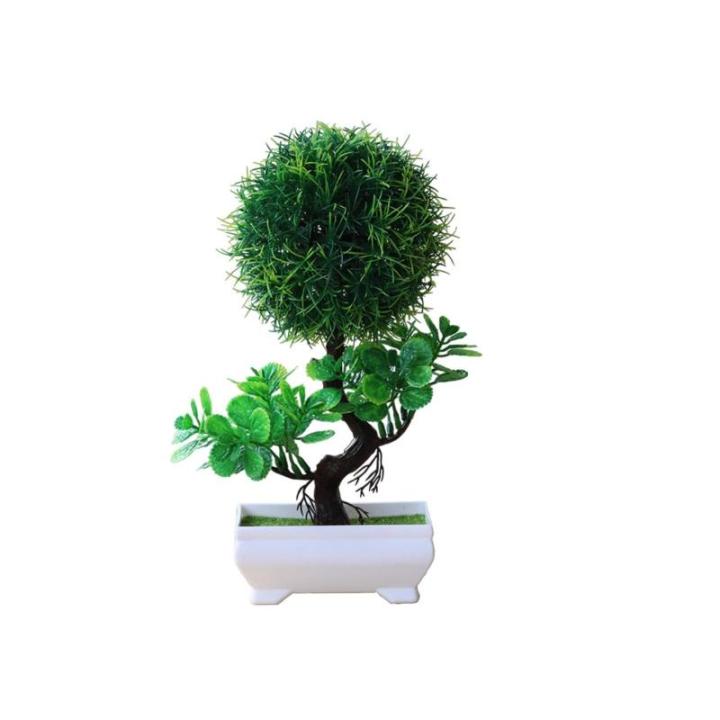 Plantenbak, kunstplant, kunstdecoratie, plantenornament, kunstplanten in pot voor salontafel, decoratie, kantoor, thuis