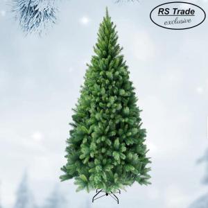 HXT 1101 Slim Kunstkerstboom van pvc, extra smal, diameter ca. 117 cm, met 1600 punten, snel op te bouwen, klapscherm, moeilijk ontvlambaar, dennenboom incl. kerstboomstandaard