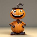 Halloween Kürbis Mann Cartoongestalten Große 16cm Modellspielzeug Statue für Schreibtisch und Dekoration im Garten (Kürbis Mann A+B)