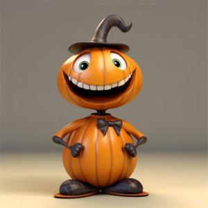 Halloween Kürbis Mann Cartoongestalten Große 16cm Modellspielzeug Statue für Schreibtisch und Dekoration im Garten (Kürbis Mann A+B)