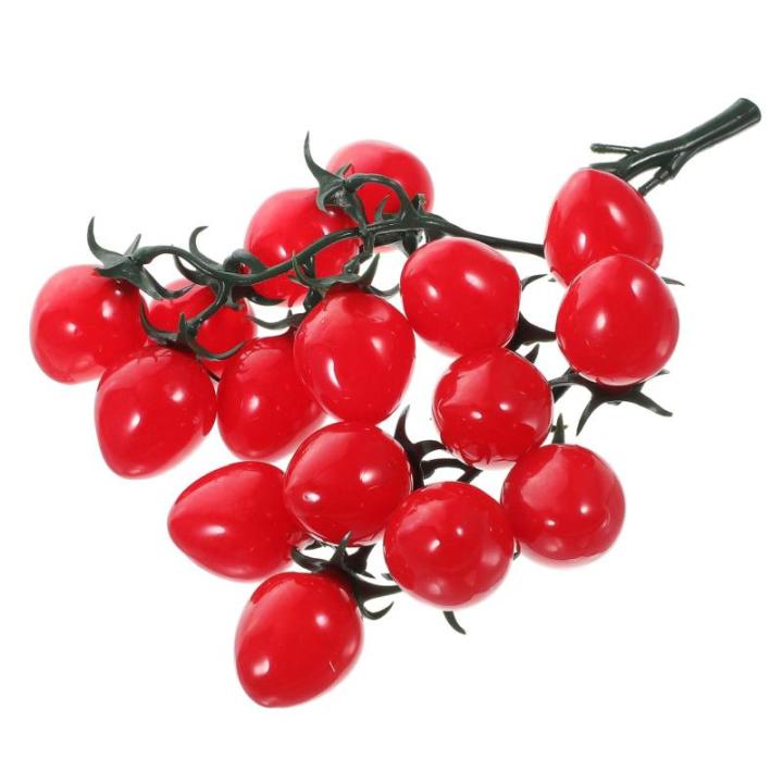 2 Stück Simulierte Kirschtomaten Dekorative Früchte Künstliche Früchte Künstliche Kirschtomaten Simulierte Tomaten Lebensechte Tomaten Girlande Künstliche Früchte Dekore