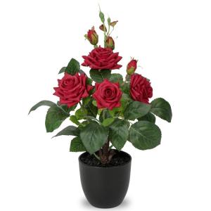 Kunstbloemen, rozenstruik, , kunstrozen in pot, rozenstruik, decoratie, woonkamer, balkon, terras, tuin, bruiloft