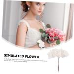 50 Stück Rosenkopf Künstliches Blumendekor Aussehende Gefälschte Rose Simulationsblumenstrauß Künstlicher Rosenstrauß Gefälschte Blumenköpfe Künstliche Blumen Weiß Sport