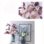 Kunstblumen Künstliche Blumen mit Glasvase, künstliche Seidenpflanzen in Töpfen, Simulationsblumen, Bonsai-Pflanzen, Tischdekoration für jeden Anlass
