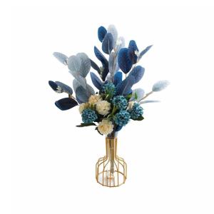 Kunstblumen Künstliche Blumen, künstliche Blumendekoration, Ornamente, Seidenblumenstrauß mit Vasen für Tischaufsatz im Wohnzimmer für jeden Anlass