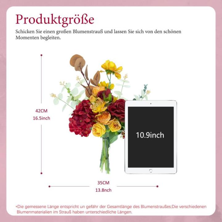 Grote voor tuin, verjaardagsfeest, thuis, bruiloftsdecoratie, als echt boeket om jezelf aan familie vrienden moeder geliefden te sturen