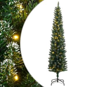 Kunstkerstboom, slank, dennenboom, kerstboom, oncht, kerstdecoratie, 300 leds, 180 cm