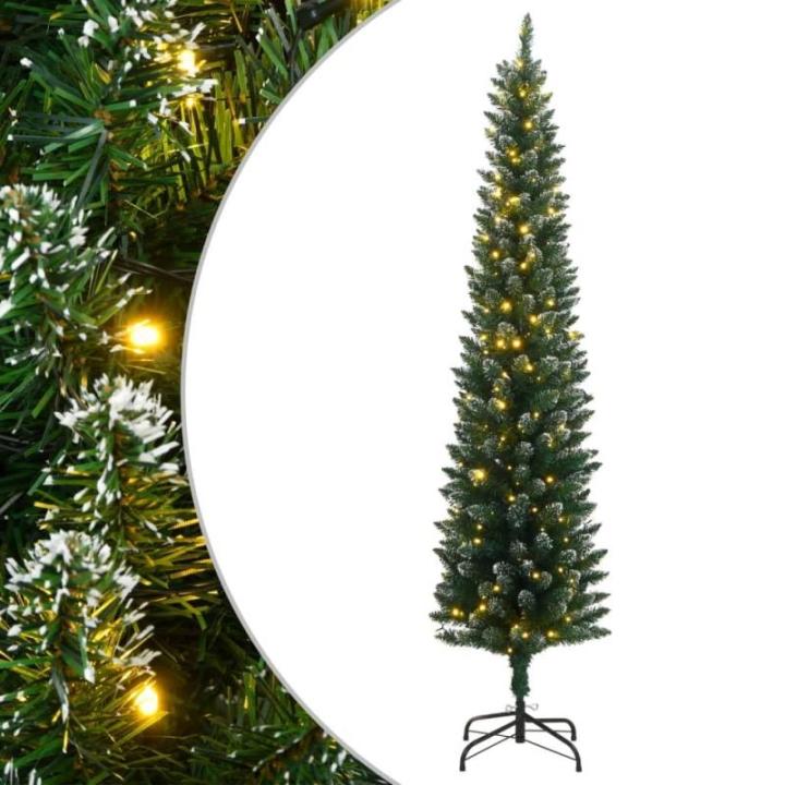 Kunstkerstboom, slank, dennenboom, kerstboom, oncht, kerstdecoratie, 300 leds, 180 cm