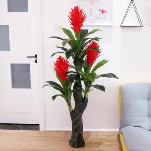 Kunstblumen Künstliche Pflanzen, Kunstpflanzen in schwarzen Kunststofftöpfen, 160 cm/5,24 ft Kunstblumen-Arrangement, Heimdekoration für jeden Anlass
