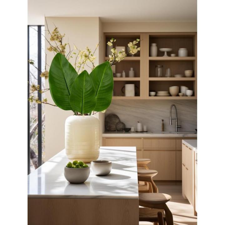 3 stuks grote kunstmatige paradijsvogelbladeren met lange steel verschillende maten tropische nep plantenblad plastic palmbladeren realistische bananenbladeren voor bloemstuk huis 