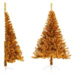 Kunstkerstboom met standaard, 120 cm hoog, hoge kunstdennenboom, kerstdecoratie, PET en staal, goud