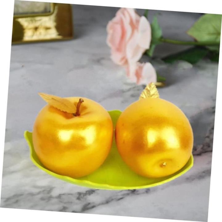 8 STK Simulierter Goldener Apfel Äpfel Tafelaufsatz Gefälschte Äpfel Emuliertes Fruchtmodell Mini Künstlich Simulierte Äpfel Realistische Goldene Äpfel Lebensechte Frucht Sch