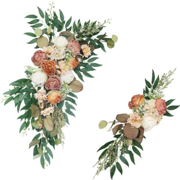 Künstliche Rose Eukalyptus Girlande Reben Rattan Blumen Hochzeit Party Dekoration