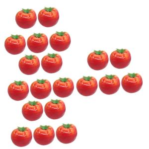 4 Sätze Nachahmung Tomate Vasenfüller Aus Künstlichen Früchten Lebensechtes Fruchtmodell Tischdekoration Küchentomaten-Requisite Realistisches Gemüsemodell Schaum Rot 5 Stüc