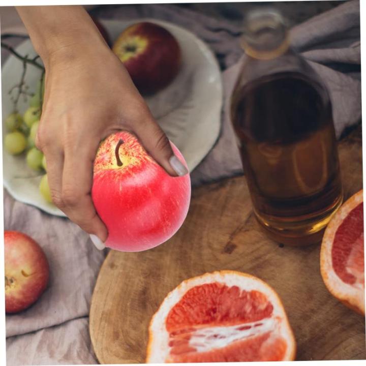 5 Sätze Künstlicher Apfel Gefälschte Fruchtverzierung Lebendiges Fruchtmodell Künstliche Früchte Wohnungsdeko Realistische Fruchtornamente Ornamente in Fruchtform Pu 5 Stück 