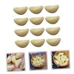 1 Satz Simulierter Knoblauch Realistische Knoblauchzehen Grüner Knoblauch Küchendekoartikel Simulierte Knoblauchzehen Gefälschtes Gemüse Simulierte Gemüsemodelle PVC 12st