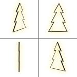 LED-Baum 240 LEDs, 65,5 cm hoch, mit Bodenstecker, Tannenbaum Outdoor M
