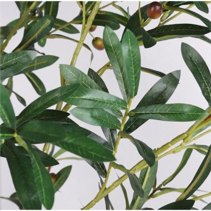 Künstliche Pflanze Künstlicher Olivenbaum Im Topf, Gefälschte Gründekoration Mit Biegsamen Ästen Für Den Innen- Und Außenbereich, Hausgarten, Büro Künstlicher Baum(180cm)
