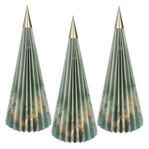Magnetische opvouwbare tannen | honingbomen | decoratieve boom Kerstmis | advent | 22,3 cm hoog | Ø 10 cm | 3 stuks