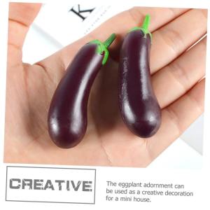 1 Satz Simulation Aubergine Miniatur Aubergine Heimdekoration Dekoratives Auberginenmodell Hausmodell-Dekoration Schöne Mini-hausdekoration Dekorative Mini-hausdekoration 4 Stück