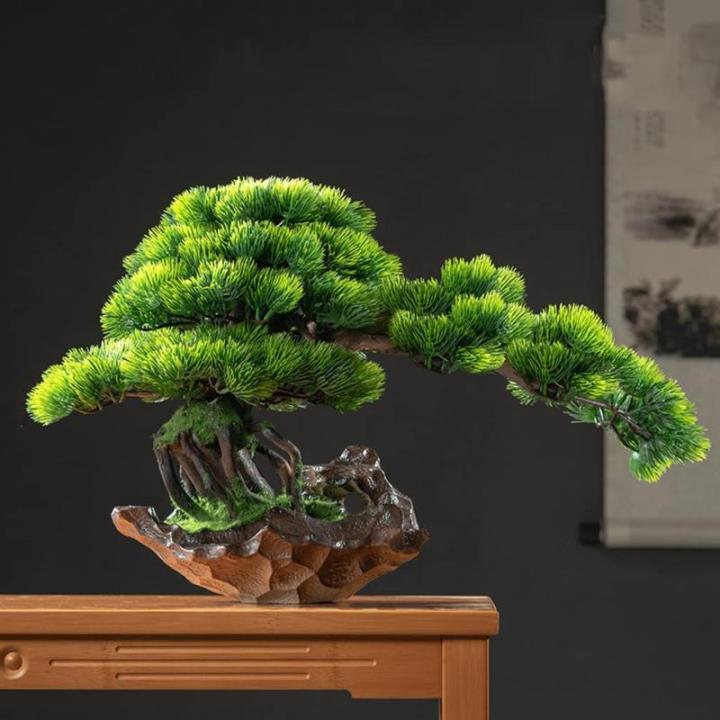 Künstlicher Bonsai-Baum Künstliche Bonsai-Kiefer, 61 cm, künstliche Topf-Kiefer, künstliche Pflanzen for Heim- und Bürodekoration, Höhe 40,6 cm Künstliche Bäume Pflanzen(D)