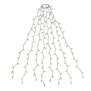 2 m kerstboomverlichting met ring en 8 slingers, 280 led-lampjes, lichtketting voor dennenboom van 150 cm, 180 cm, 210 cm, 240 cm, warm wit