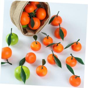 1 Satz Lebendige Orangen Requisiten Szenenschmuck Schüssel Vasenfüller Früchte Kunstobst Künstliche Früchte Desktop-deko Mit Künstlichen Orangen Künstliches Orangendekor PVC