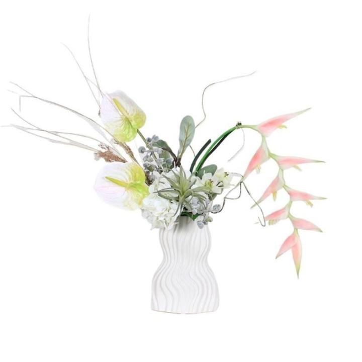 Kunstblumen Exquisites künstliches Blumenarrangement – ​​Elegante künstliche Blumen in Einer Keramikvase, 52 x 16 x 54 cm, für das Wohnzimmer für jeden Anlass