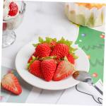 1 Satz Künstliche Erdbeere Gefälschte Erdbeeren Falsches Obst Erdbeer-Dekorationen Süße Erdbeersachen Gefälschte Früchte Lebensechte Erdbeere Lebensechte Früchte PVC 10st