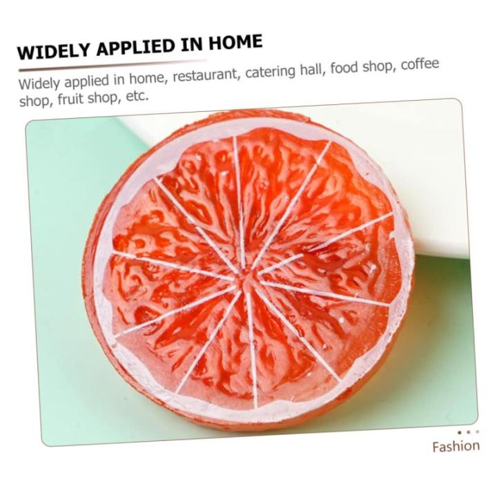 30 STK Nachahmung Einer Zitronenscheibe gefälschte Zitronenscheiben Früchte Fotorequisite künstliche früchte kaffeebecher Grapefruit-Ornamente künstliche Zitronenscheiben PVC