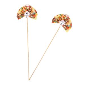 2St Blumenstab DIY blumenarrangements Picks DIY-Fan-Pick fächerförmige Spitzhacke Blumendekor spaß würfelunterlage Sushi-Arrangement-Dekor Blumengefäßverzierung hölzern Gol