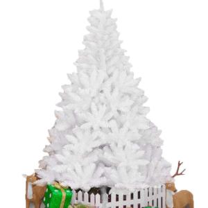 6ft Einzigartige Weiß Weihnachten Baum Künstliche Weihnachten Baum Mit Metall Ständer Für Indoor Und Outdoor Dekoration Modische，White-150cm