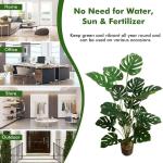 Kunstpflanze 40" Künstliche Monstera Pflanzen im Topf Innenbereich mit 18 Trunks Kunstbaum wie echt plastikpflanzen Dekor für Büro Home Badezimmer Bauernhaus